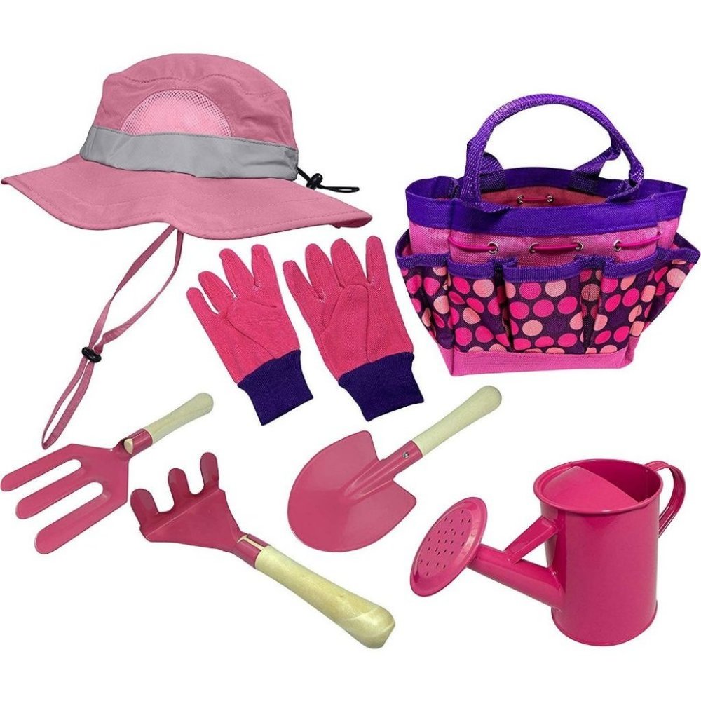 Kids Garden Set & Bucket Hat Combo: Real Metal Too